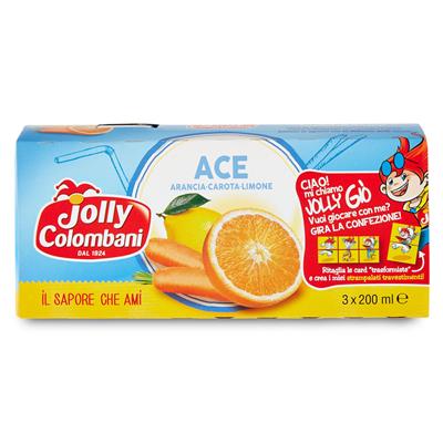 JOLLY SUCCHI FRUTTA BRICK 3X200ml ACE