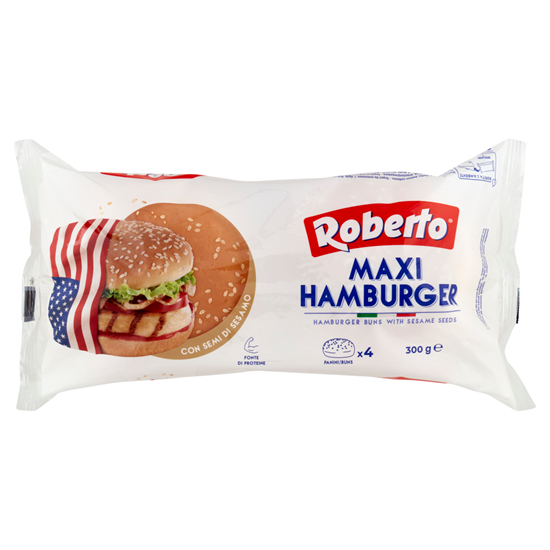 ROBERTO MAXI HAMBURGER SESAMO X4 300g