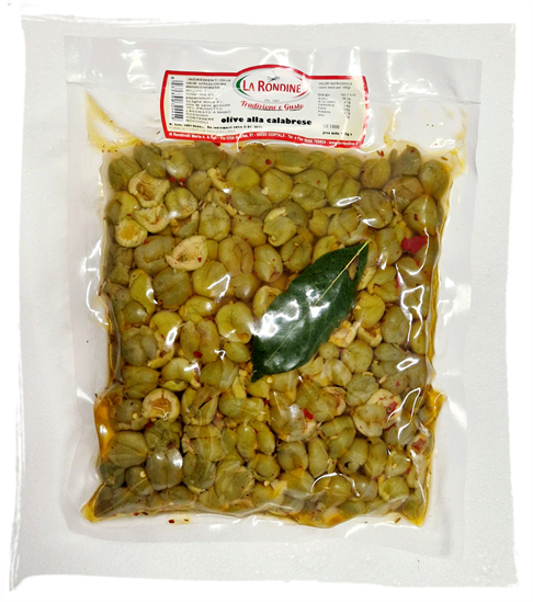 LA RONDINE ENTKERNTE GRÃœNE OLIVEN NACH KALABRISCHE ART 1kg