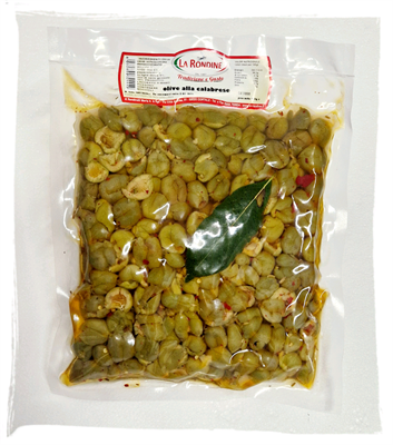 LA RONDINE ENTKERNTE GRÃœNE OLIVEN NACH KALABRISCHE ART 1kg