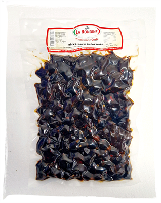 LA RONDINE GEBACKENE SCHWARZE OLIVEN 500g
