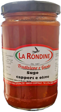 LA RONDINE SUGO MIT KAPERN UND OLIVEN 314g