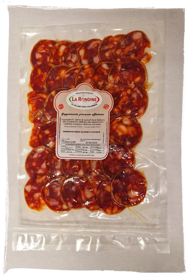 LA RONDINE WÃœRZIGE SOPPRESSATA, IN SCHEIBEN, VAKUUMVERPACKT 90g