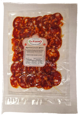LA RONDINE WÃœRZIGE SOPPRESSATA, IN SCHEIBEN, VAKUUMVERPACKT 90g