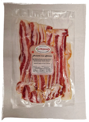 LA RONDINE BAUCHSPECK, IN SCHEIBEN, VAKUUMVERPACKT 90g