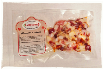 LA RONDINE BAUCHSPECK, WÃœRFEL, VAKUUMVERPACKT 90g