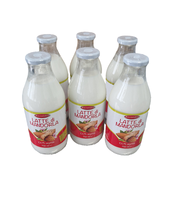 LA RONDINE MANDELMILCH KISTE MIT 6 x 750ml REINE MANDEL