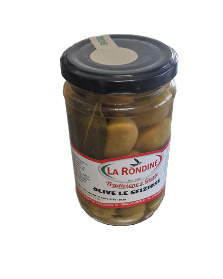 LA RONDINE GRÃœNE OLIVEN LE SFIZIOSE IM GLAS 314g