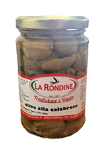 LA RONDINE ENTKERNTE GRÃœNE OLIVEN NACH KALABRISCHER ART IM GLAS